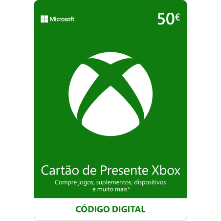 Voucher Xbox Gift Card 50€ | Cartão Presente Xbox Portugal | Pagaqui