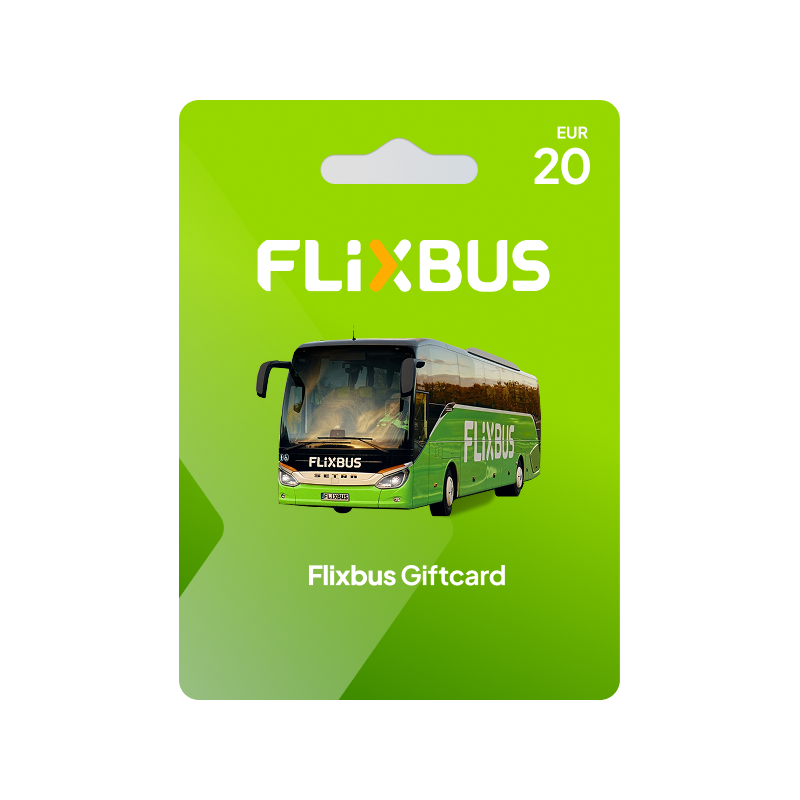 Voucher FlixBus 20€ | Cartão Presente FlixBus | Pagaqui