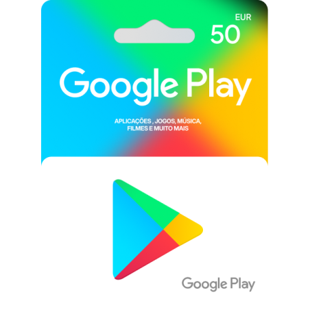 Voucher Google Play 50€ | Cartão Presente Google Play | Pagaqui