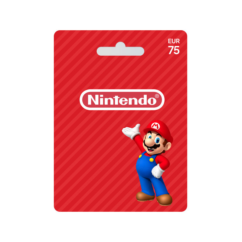 Voucher Nintendo 75€ | Cartão Presente Nintendo eShop | Pagaqui