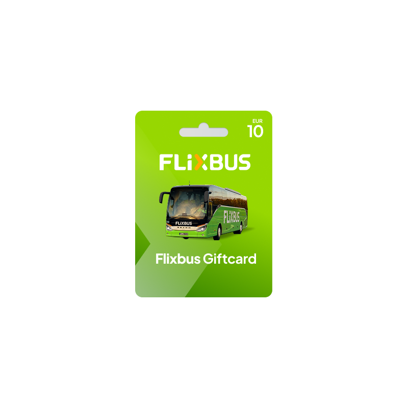 Voucher FlixBus 10€ | Cartão Presente FlixBus Portugal | Pagaqui