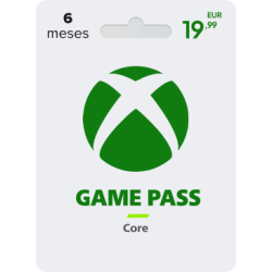 Voucher Xbox Game Pass Core 6 Meses | Cartão Presente Xbox | Pagaqui