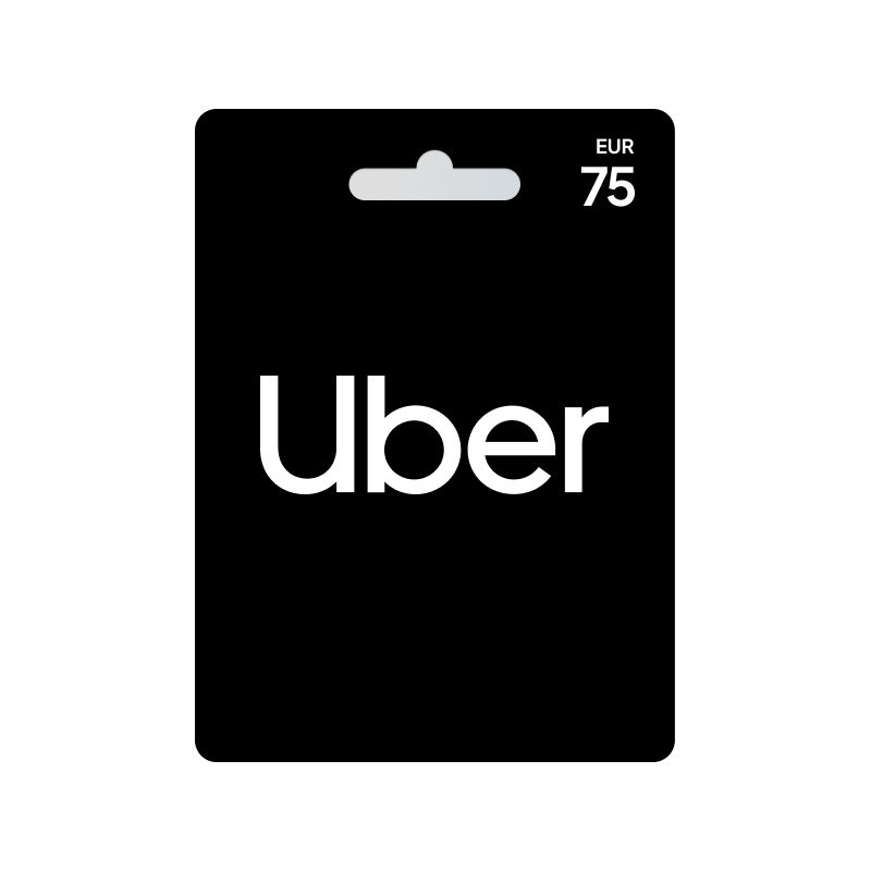 Voucher Uber 75€ | Cartão Presente Uber | Pagaqui