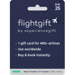 Voucher Flightgift 25€ | Cartão Presente Voos | Pagaqui