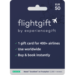 Voucher Flightgift 50€ | Cartão Presente Voos | Pagaqui