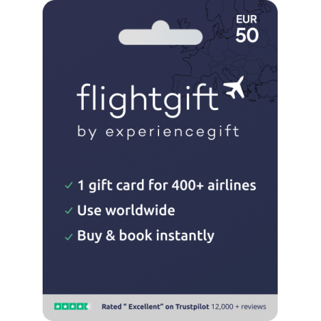 Voucher Flightgift 50€ | Cartão Presente Voos | Pagaqui