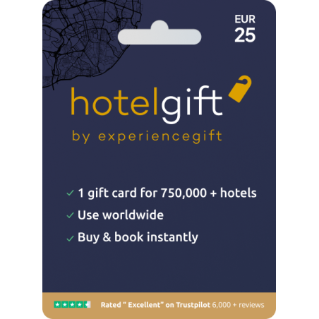 Voucher Hotelgift 25€ | Cartão Presente Hotéis | Pagaqui