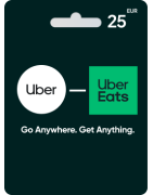 Voucher Uber e Uber Eats 25€ | Cartão Presente Uber | Pagaqui