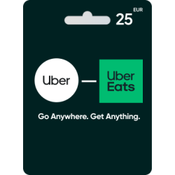 Voucher Uber e Uber Eats 25€ | Cartão Presente Uber | Pagaqui